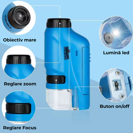 Microscop de Buzunar Albastru